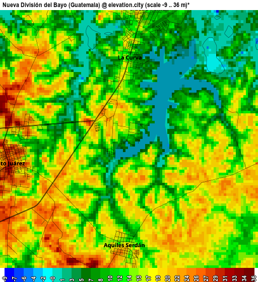 Nueva División del Bayo (Guatemala) elevation map