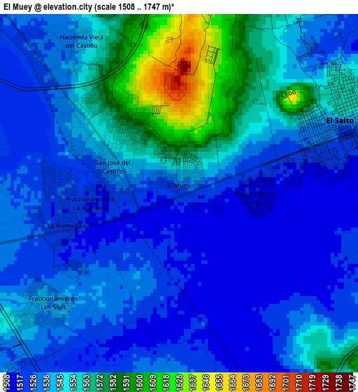 El Muey elevation map