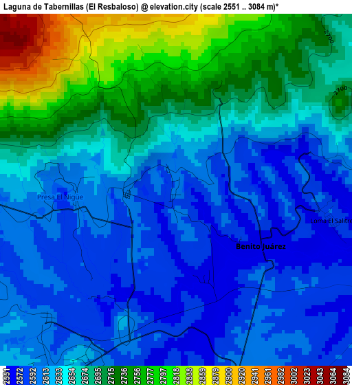 Laguna de Tabernillas (El Resbaloso) elevation map