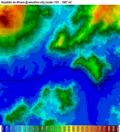 Soyatlán de Afuera elevation map