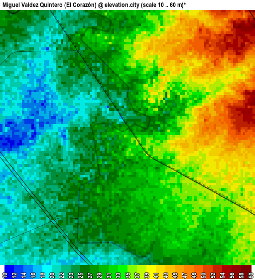 Miguel Valdez Quintero (El Corazón) elevation map