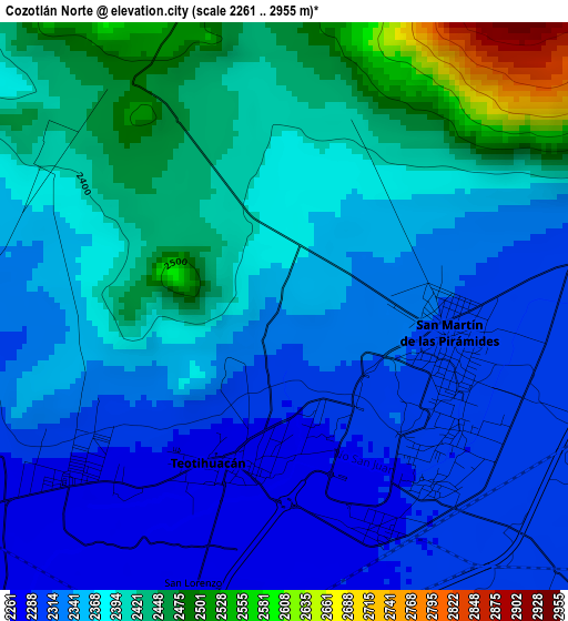 Cozotlán Norte elevation map