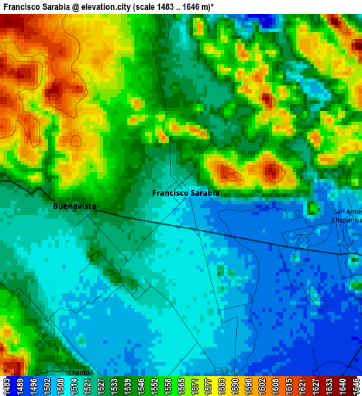 Francisco Sarabia elevation map