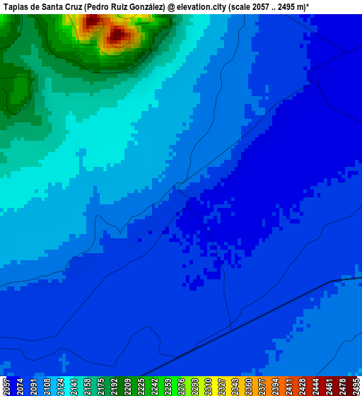 Tapias de Santa Cruz (Pedro Ruiz González) elevation map