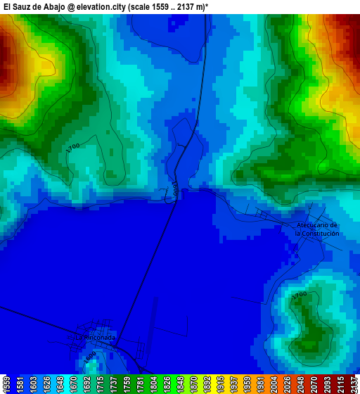 El Sauz de Abajo elevation map