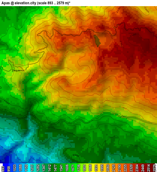 Apas elevation map