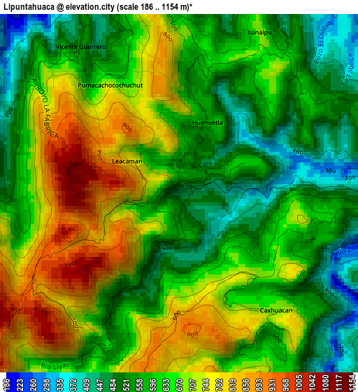 Lipuntahuaca elevation map