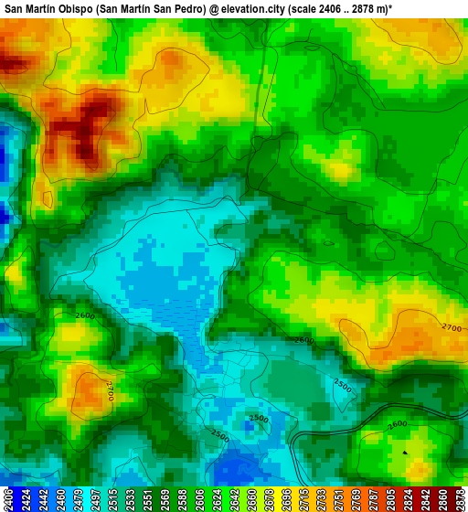 San Martín Obispo (San Martín San Pedro) elevation map