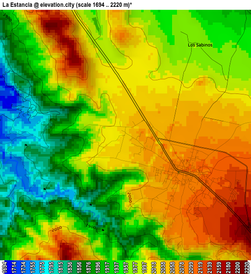 La Estancia elevation map