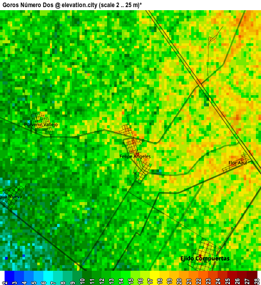 Goros Número Dos elevation map