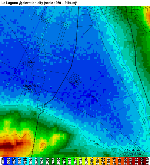 La Laguna elevation map