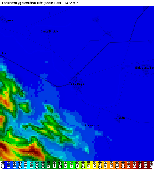 Tacubaya elevation map