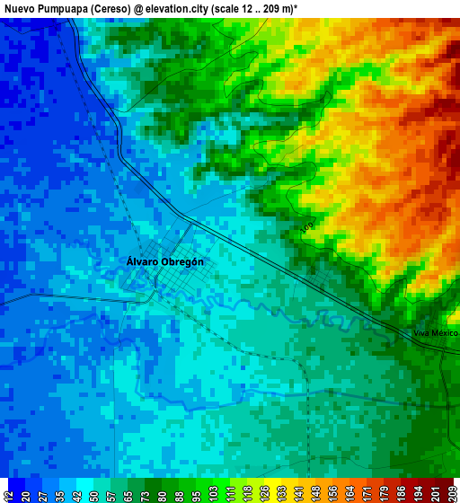 Nuevo Pumpuapa (Cereso) elevation map