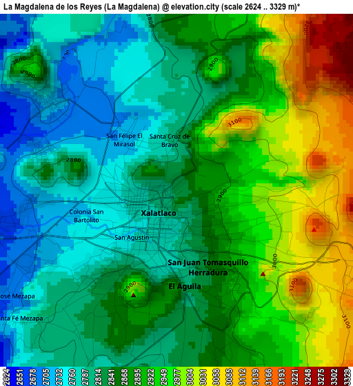 La Magdalena de los Reyes (La Magdalena) elevation map