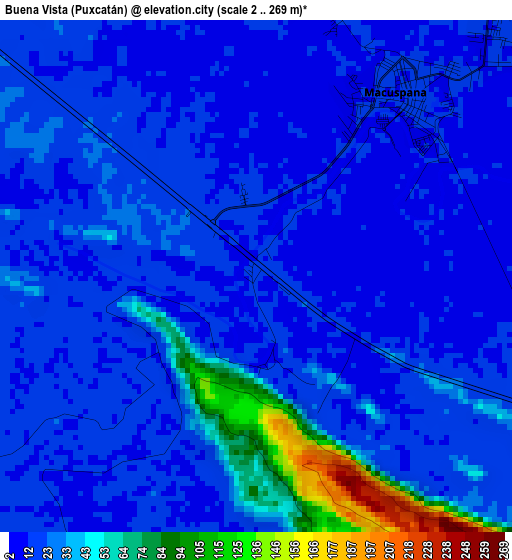 Buena Vista (Puxcatán) elevation map