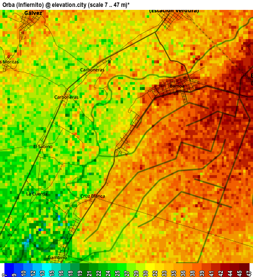 Orba (Infiernito) elevation map