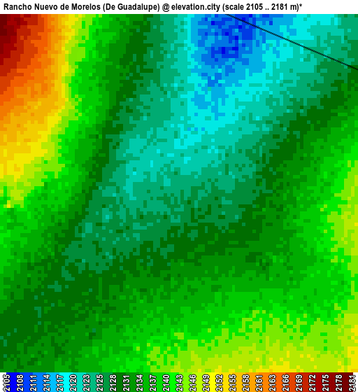 Rancho Nuevo de Morelos (De Guadalupe) elevation map