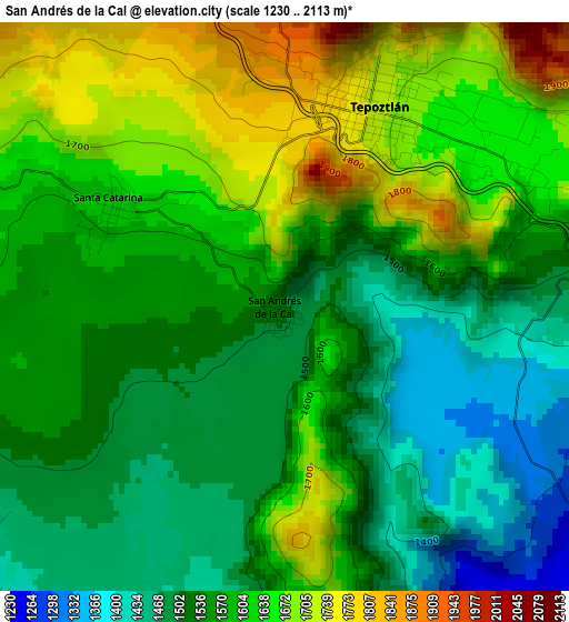 San Andrés de la Cal elevation map