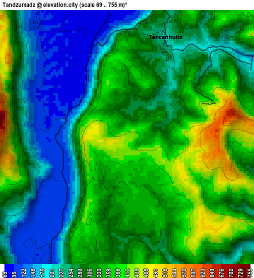 Tandzumadz elevation map