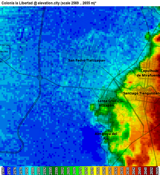 Colonia la Libertad elevation map