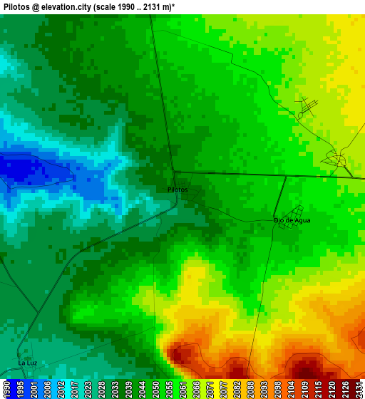 Pilotos elevation map