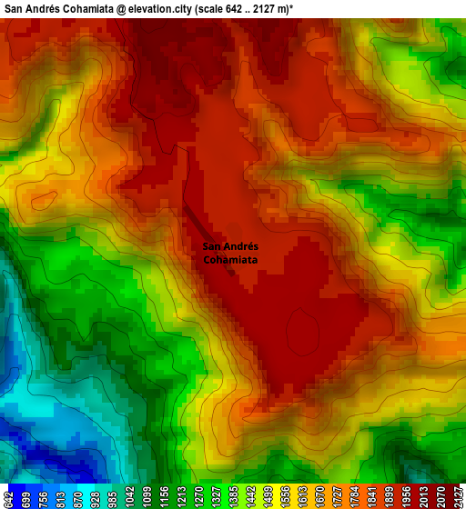 San Andrés Cohamiata elevation map