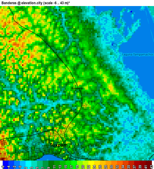 Banderas elevation map