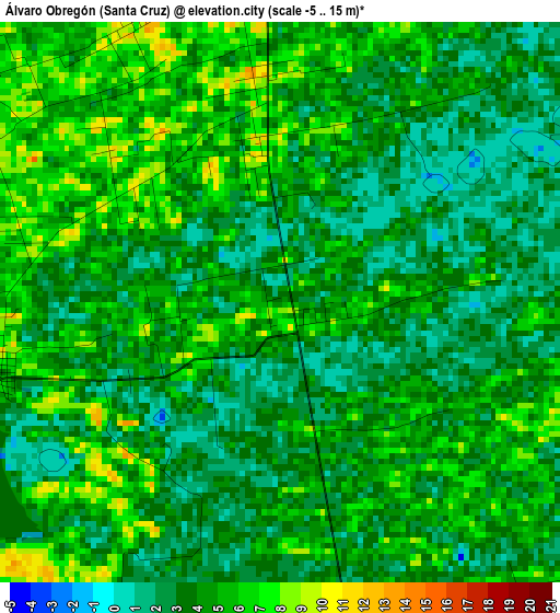 Álvaro Obregón (Santa Cruz) elevation map