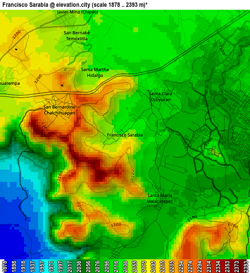 Francisco Sarabia elevation map