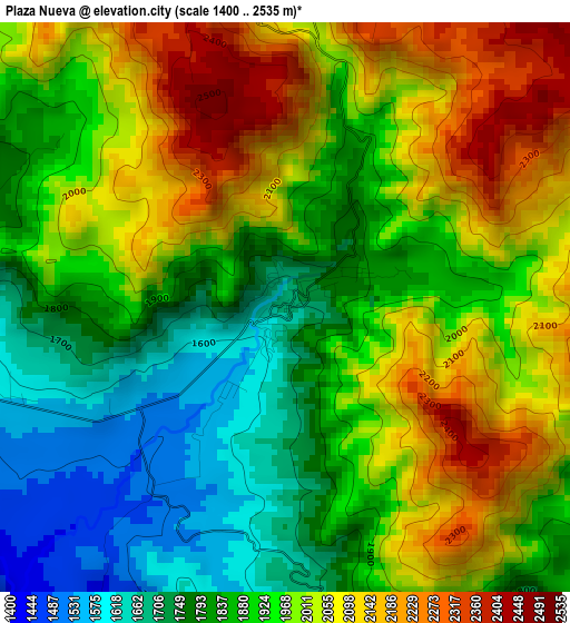 Plaza Nueva elevation map