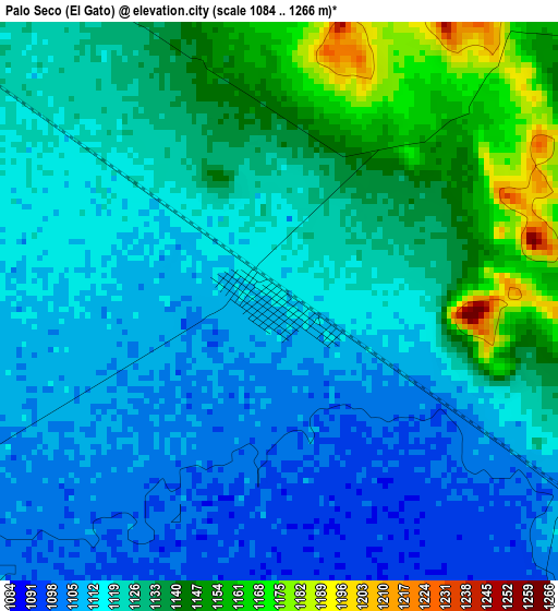 Palo Seco (El Gato) elevation map