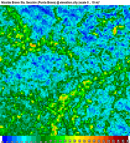 Nicolás Bravo 5ta. Sección (Punta Brava) elevation map