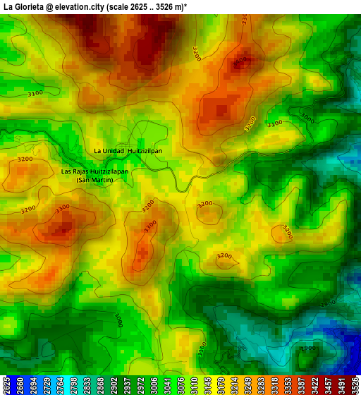 La Glorieta elevation map