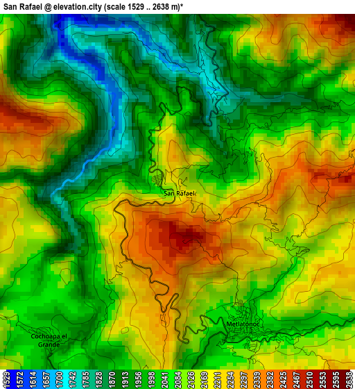 San Rafael elevation map