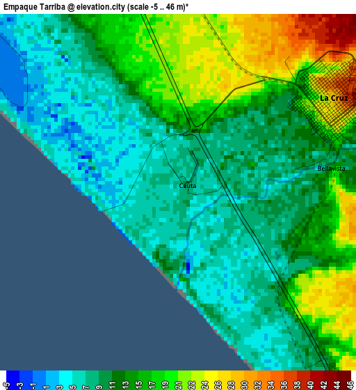 Empaque Tarriba elevation map