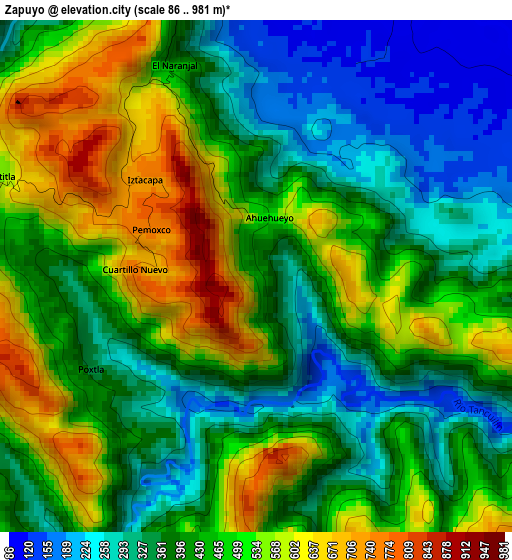 Zapuyo elevation map