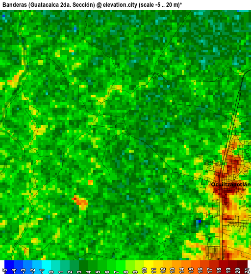 Banderas (Guatacalca 2da. Sección) elevation map