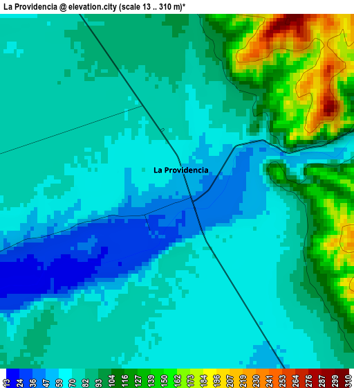 La Providencia elevation map