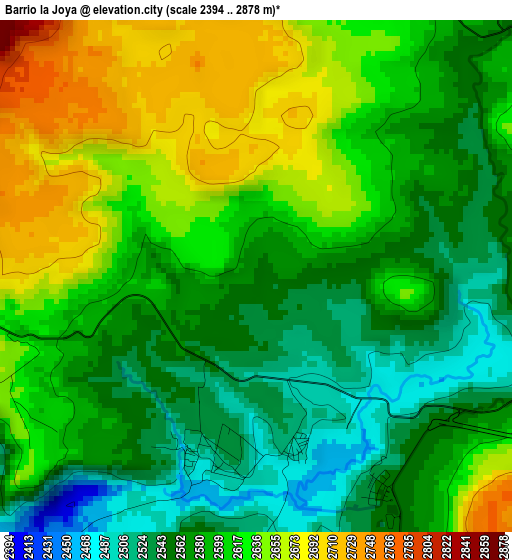 Barrio la Joya elevation map