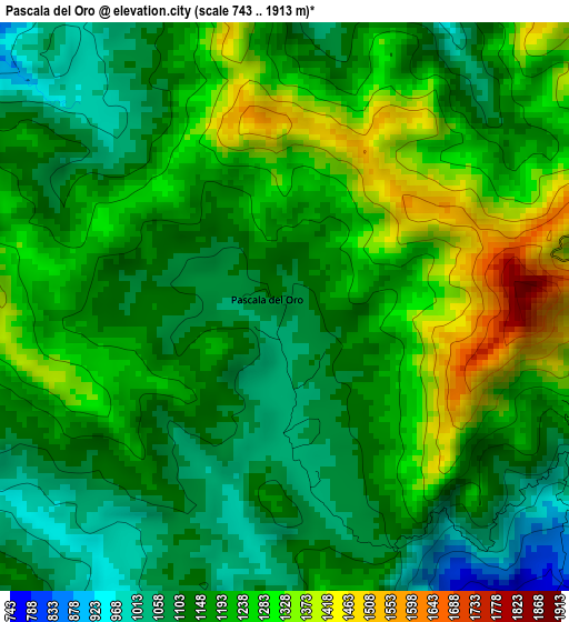 Pascala del Oro elevation map