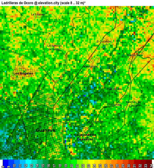 Ladrilleras de Ocoro elevation map