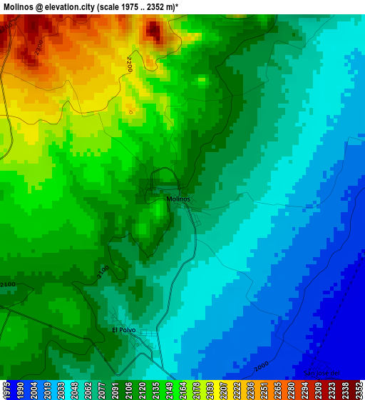 Molinos elevation map