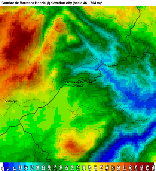 Cumbre de Barranca Honda elevation map