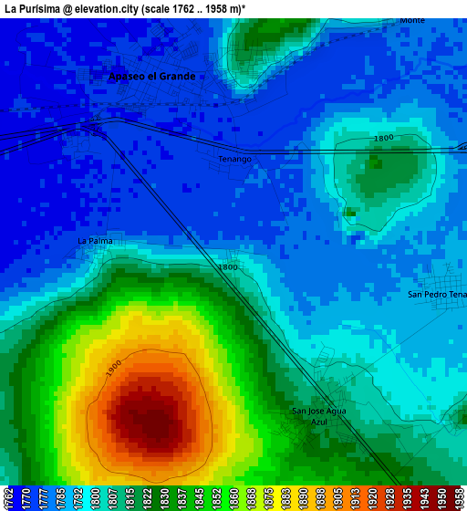 La Purísima elevation map