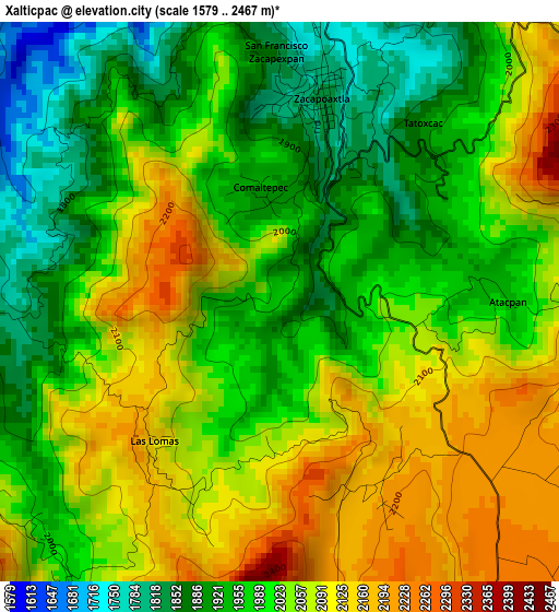 Xalticpac elevation map