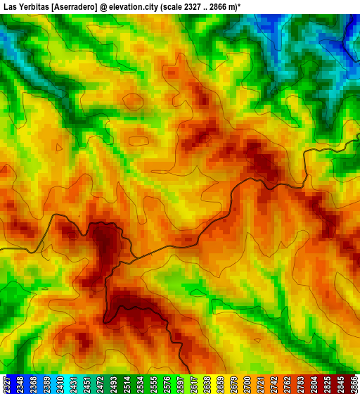 Las Yerbitas [Aserradero] elevation map