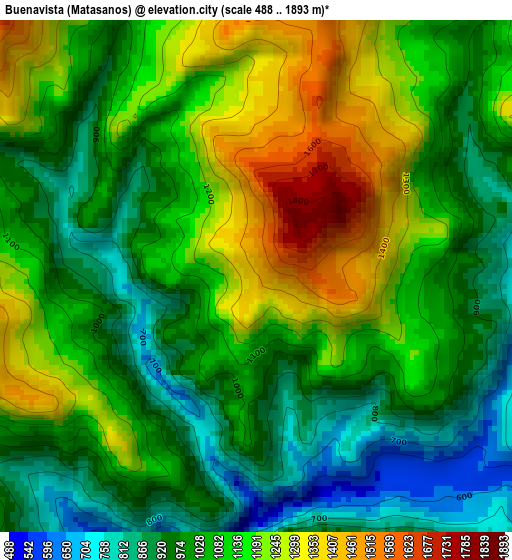 Buenavista (Matasanos) elevation map