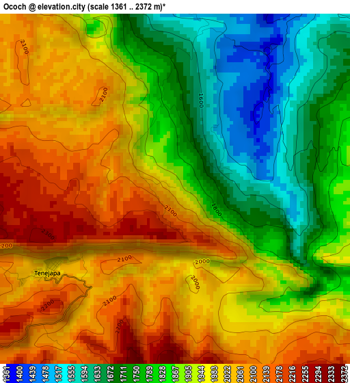 Ococh elevation map