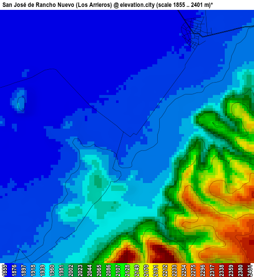 San José de Rancho Nuevo (Los Arrieros) elevation map