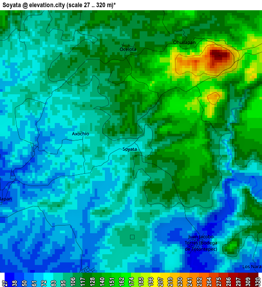 Soyata elevation map